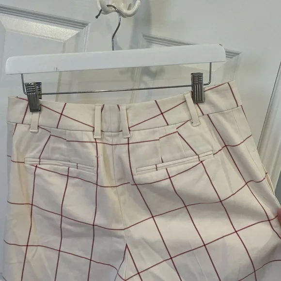 Club Monaco | Marie Pant: Creamy Beige & Pink Ankle Pants - Picture 12 of 17